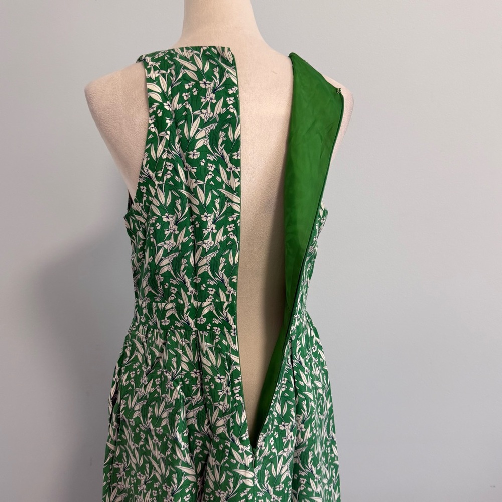 J Crew Women’s Sleeveless Green Lined Dress Size 10 - Picture 6 of 11